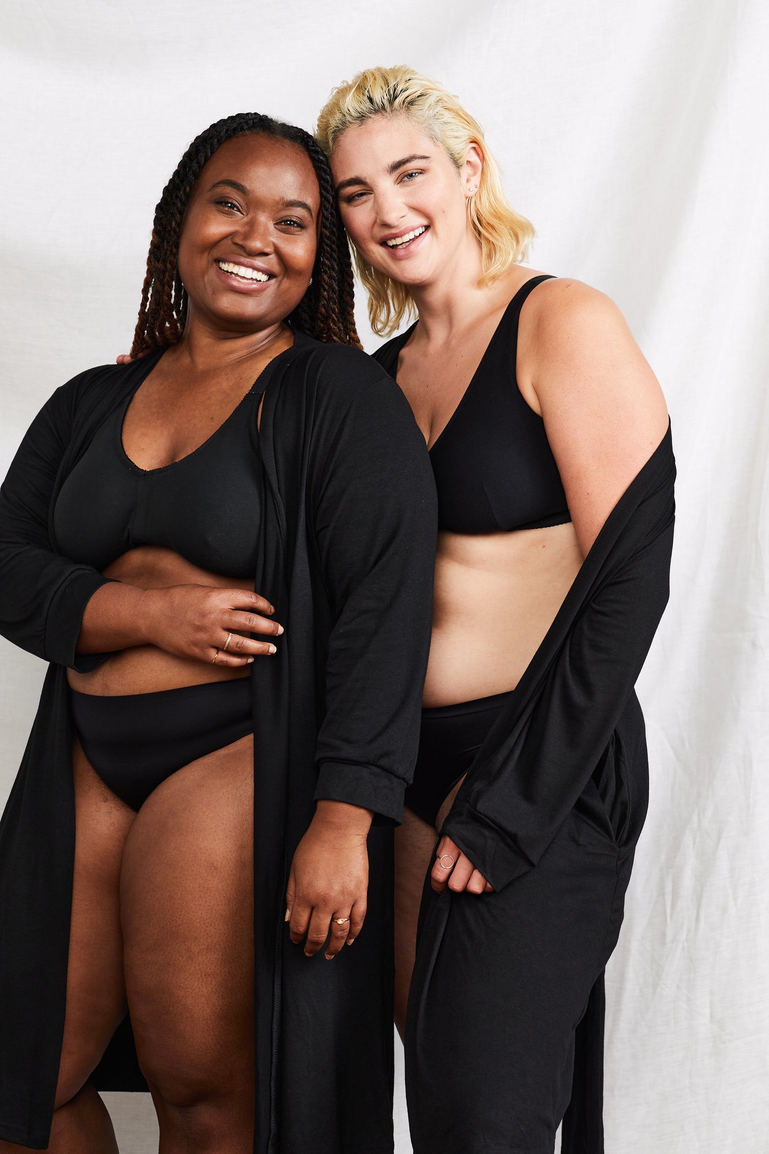 Black Pima Cotton Spandex Dressing Gown Mastectomy Recovery Must Haves