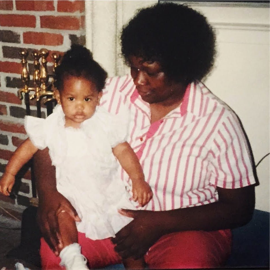 Jasmine Jones with her grandmother, the inspiration behind Myya