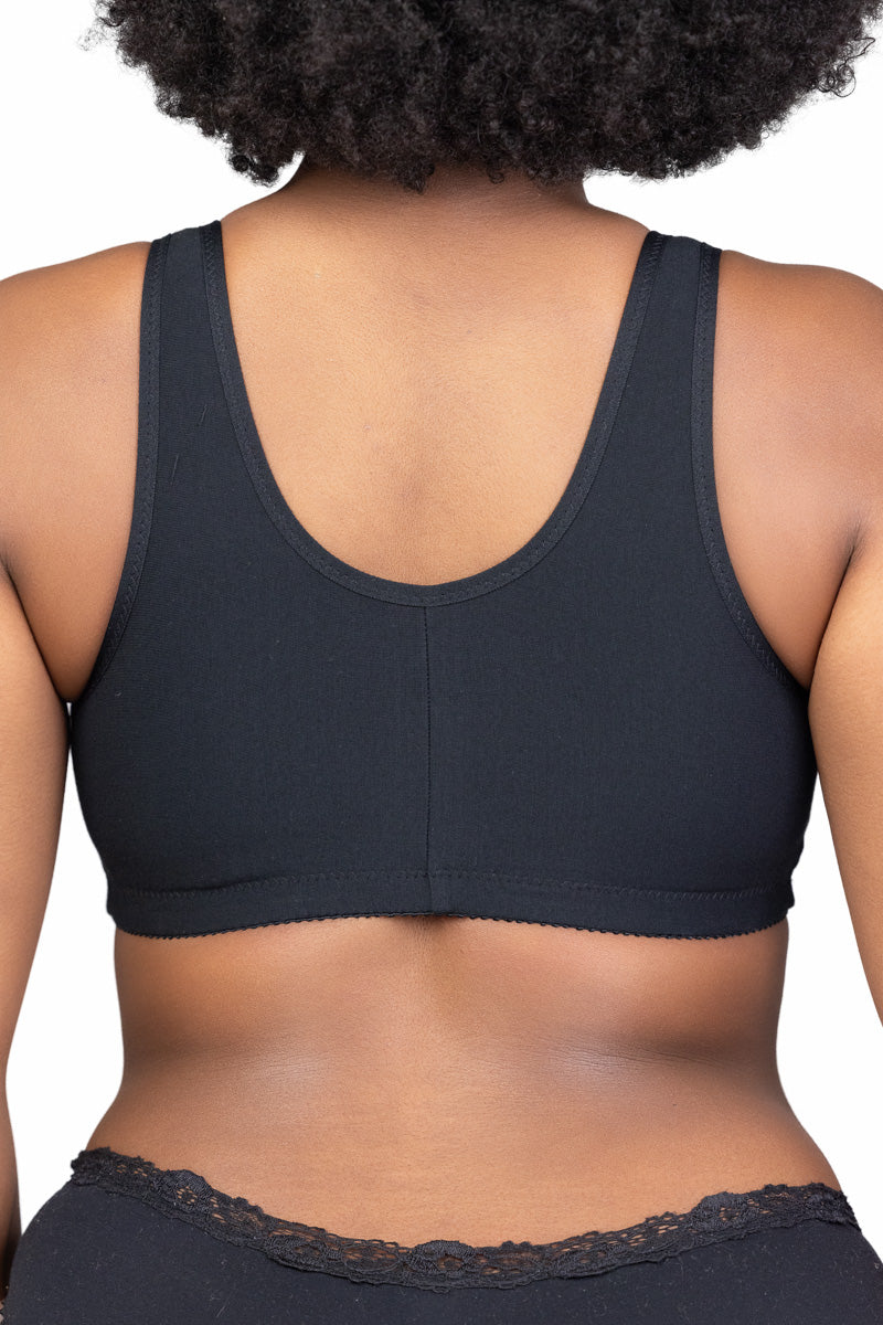 The Vivian Front Closure Bra in Luna Black