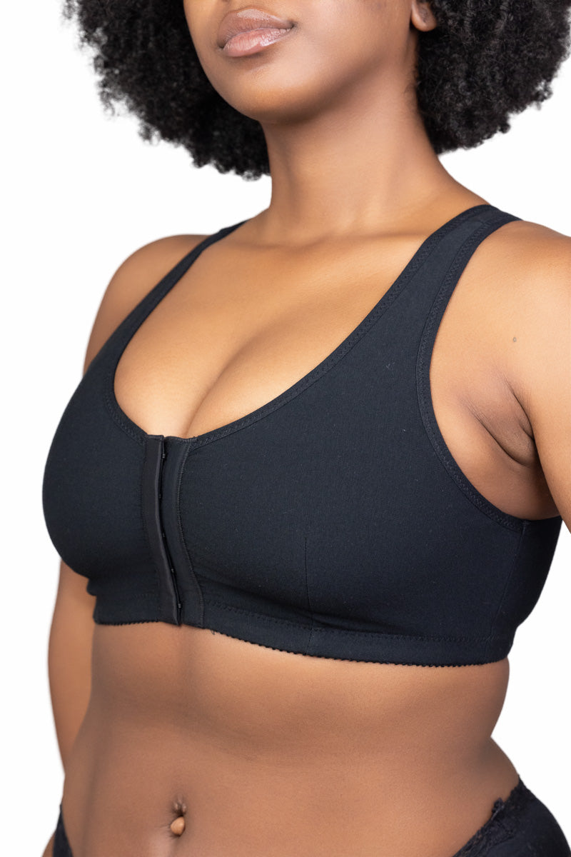 The Vivian Front Closure Bra in Luna Black