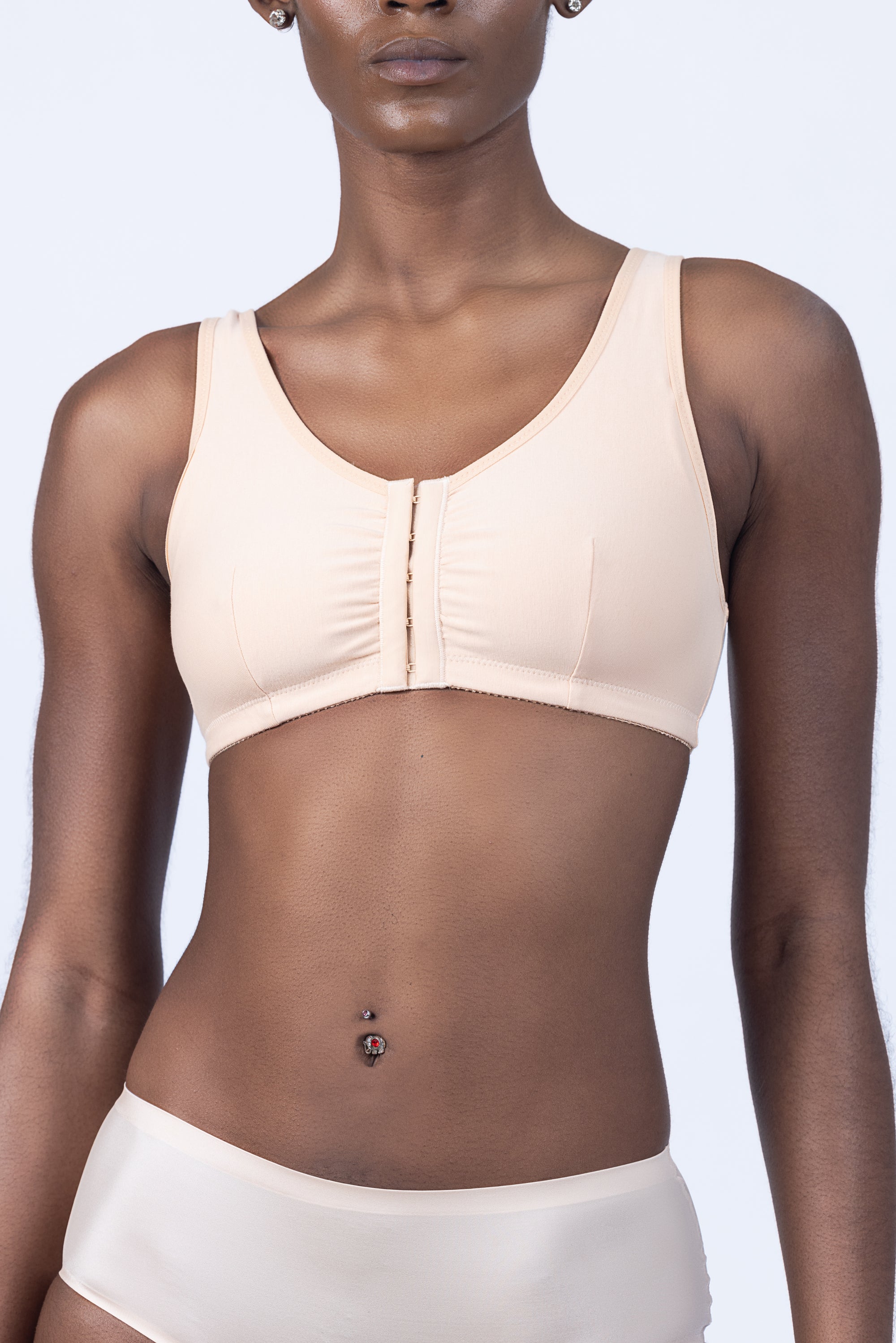The Vivian Front Closure Bra in Honey Beige