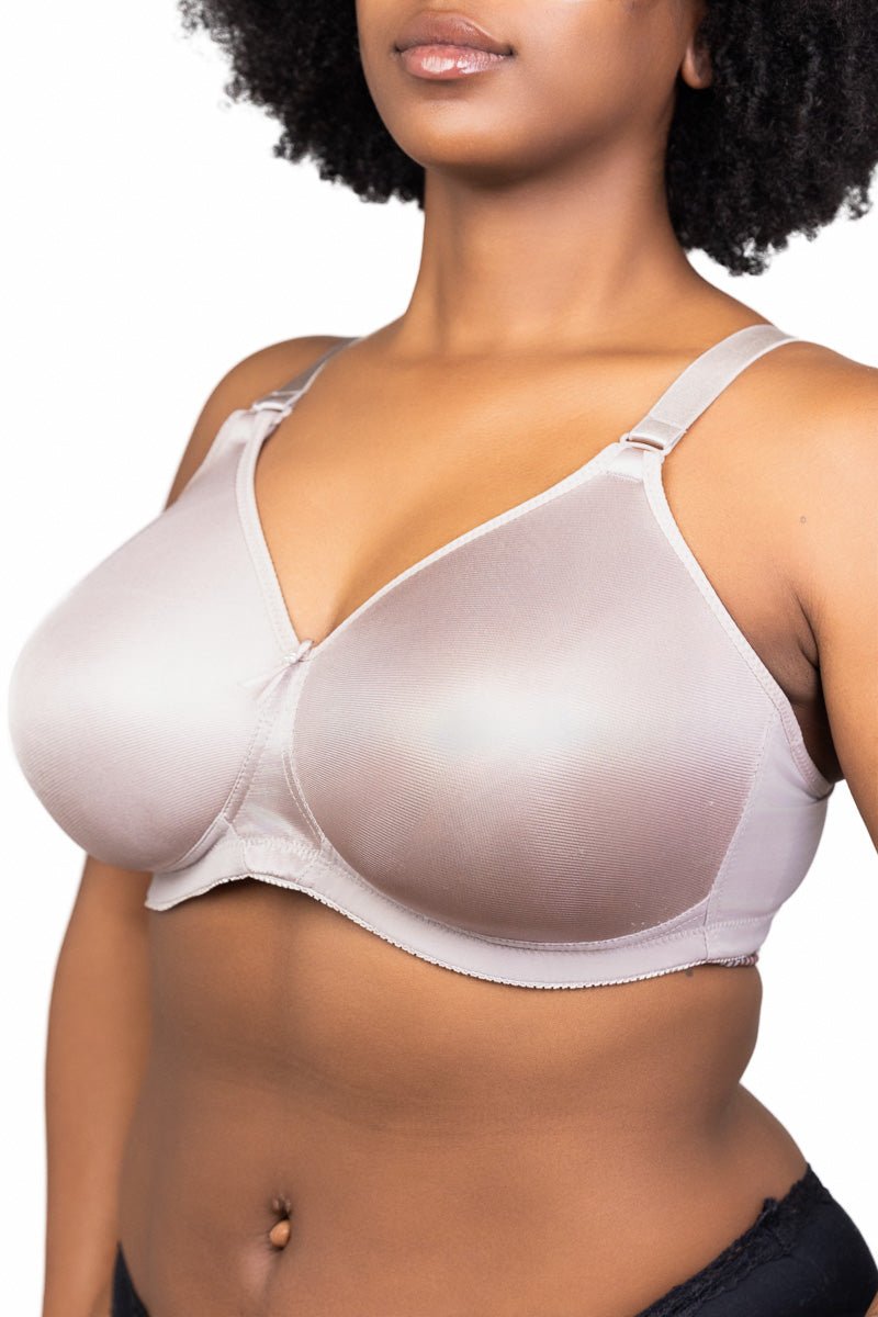 Full coverage mastectomy bra designed for natural shape and modesty