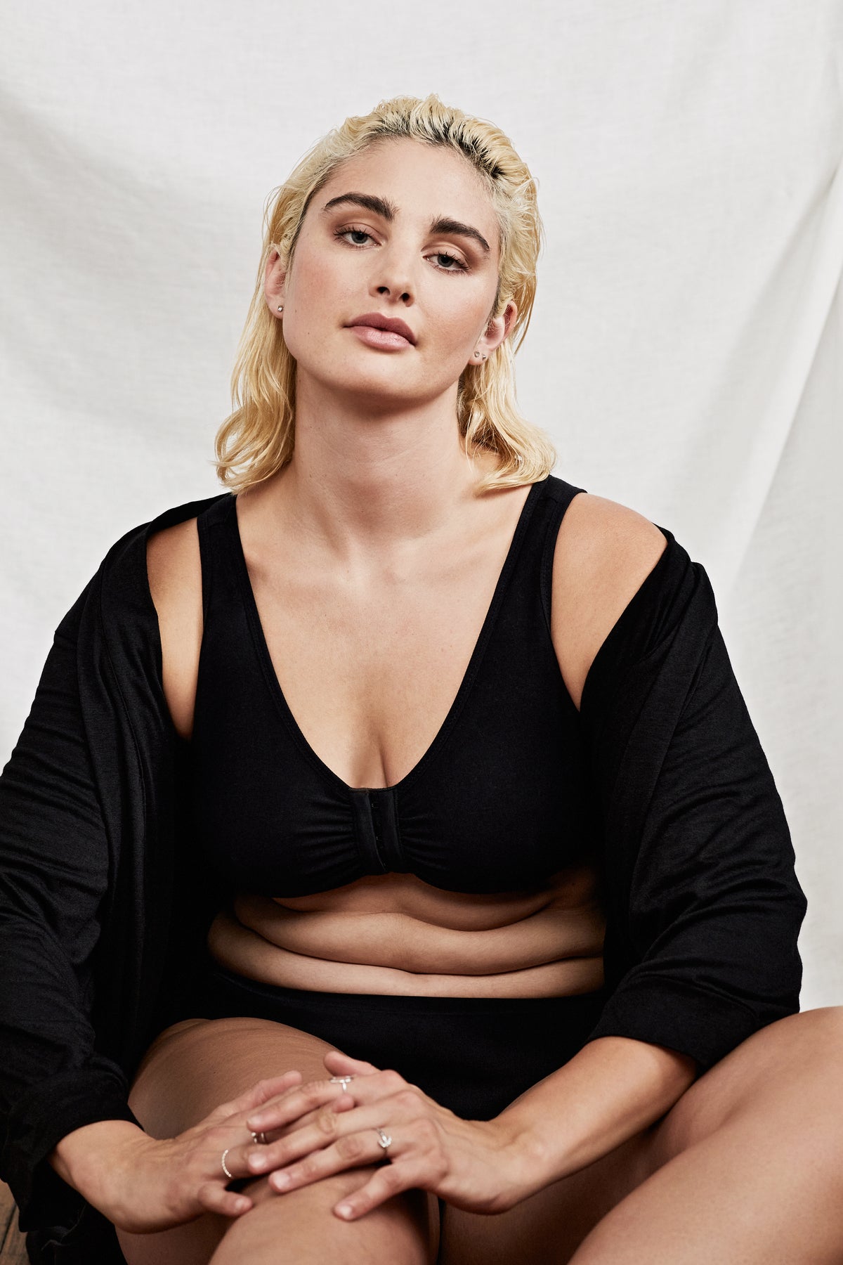 Myya Recovery Robe & First Bra Kit in Black