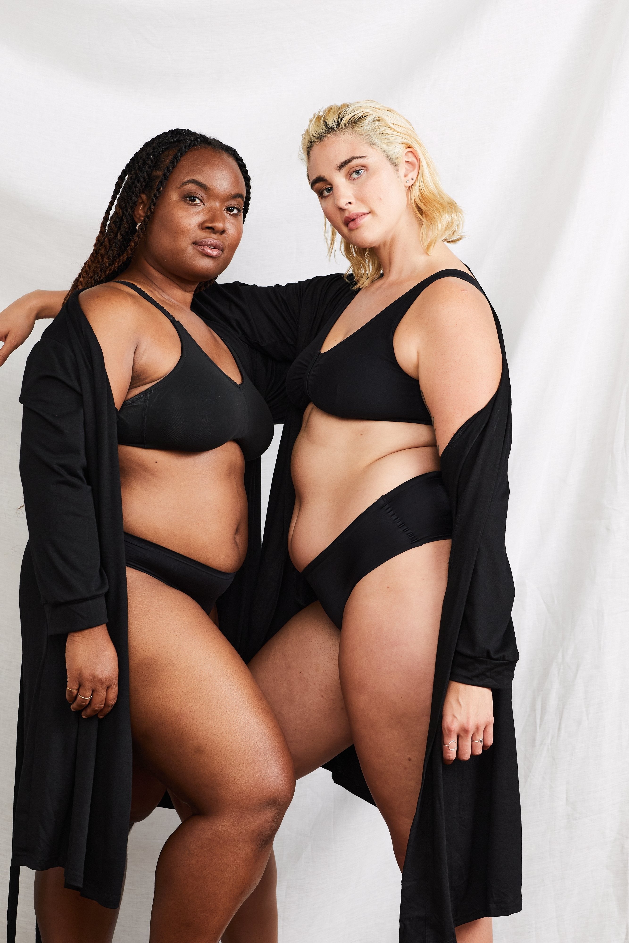 Black Pima Cotton  Dressing Gown Mastectomy Recovery Must Haves